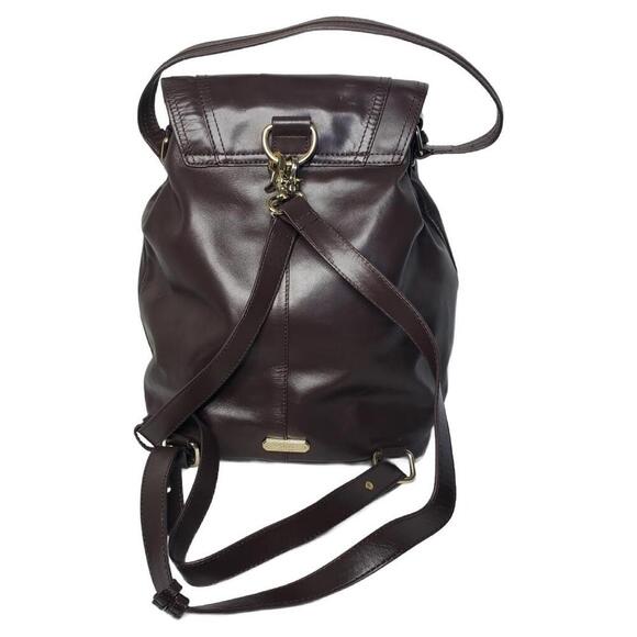 Dolce Vita Lucy Nappa Leather Backpack, Dark Brown Gold Accent - Picture 3 of 9